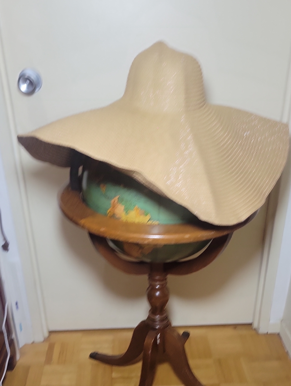 Wide Brim Sun Hat - Beige - Unbranded
